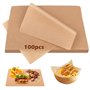100Pcs Papier Cuisson Feuille Prédécoupé