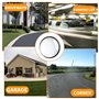 Miroir de sécurité de 45 cm avec support mural, miroir convexe réglable, miroir d'allée grand angle pour garage, circulation, al
