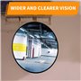 Miroir de sécurité de 45 cm avec support mural, miroir convexe réglable, miroir d'allée grand angle pour garage, circulation, al