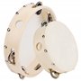 Tambourin à Main Métal Jingles Percussion Instrument Tambour Tambourin en Bois Education Jouet pour Musiciens Chanteurs Cours de