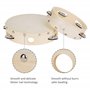 Tambourin à Main Métal Jingles Percussion Instrument Tambour Tambourin en Bois Education Jouet pour Musiciens Chanteurs Cours de
