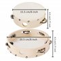 Tambourin à Main Métal Jingles Percussion Instrument Tambour Tambourin en Bois Education Jouet pour Musiciens Chanteurs Cours de
