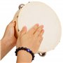 Tambourin à Main Métal Jingles Percussion Instrument Tambour Tambourin en Bois Education Jouet pour Musiciens Chanteurs Cours de