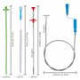 Drain Outil de Nettoyage de Serpent Deboucheur Canalisation Kit Flexible Cheveux Drain pour Cuisine Baignoire Évier 6 Paquet