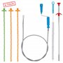 Drain Outil de Nettoyage de Serpent Deboucheur Canalisation Kit Flexible Cheveux Drain pour Cuisine Baignoire Évier 6 Paquet