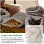 ZFOEFO Lot de 20 Sacs en Tissu en Coton 30 * 19.5CM Sac Cordon Coton Mousseline Réutilisable Sacs Tissu Cordon Sac de Toile de J