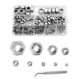 QWORK® Lot de 341 Écrous Hexagonaux