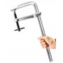 QWORK® Lot de 4 serre joint, 300 mm heavy duty F clamp, 300 mm x 120 mm profondeur de gorge