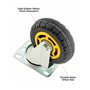 QWORK® Lot de 4 roulettes charge lourde 100 mm - jusqu'à 70 kg par roulettes - pour le déménagement de meubles et l'utilisation 
