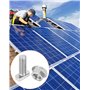 QWORK® Lot de 20 vis à tête marteau M10 x 25, écrou à visser en T, acier inoxydable A2-70 avec écrous à bride, pour rail de mont