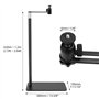 QWORK® Support de projecteur en forme de L peu encombrant avec filetage universel 1/4 - Pivotant à 360° - Hauteur réglable de 65
