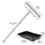 QWORK® Kit Rouleaux de Peinture de 45 cm - Comprend 6 Rouleaux + Cadre Réglable + Tige Amovible jusqu'à 160 cm + Grand Bac à Pei