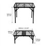QWORK® Table Pliable de Camping 60x40 cm, 2 Hauteurs 27 cm/56 cm, Léger et Résistant, Idéale pour Barbecue, Pêche et Plage