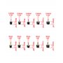 QWORK® 20 Paires Embouts de Rechange en Forme de U pour Talons Hauts, 8, 9, 10, 11, 12 mm
