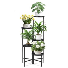 QWORK® Support de plantes en métal à 5 ​​niveaux