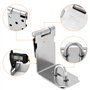 QWORK® Fermoir pour cadenas 5 pouces, moraillon de cadenas acier inoxydable avec vis, moraillon loquet porte, pour portes en boi