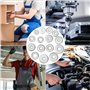 QWORK® 250 Pièces rondelles, rondelles plates en acier inoxydable 304 pour vis, 15 tailles de rondelles pour assortiment de boul