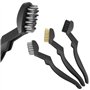 QWORK® Ensemble de Brosses Métalliques 9PCS - Poils en Laiton/Acier Inoxydable/Nylon - Idéal pour le métal, le bois et les poêle