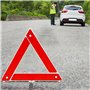 QWORK 2 in 1 Triangle de Signalisation et Gilet Jaune pour Voiture - Kit de Sécurité Routière