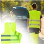 QWORK 2 in 1 Triangle de Signalisation et Gilet Jaune pour Voiture - Kit de Sécurité Routière