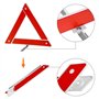 QWORK 2 in 1 Triangle de Signalisation et Gilet Jaune pour Voiture - Kit de Sécurité Routière