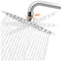 QWORK® Tete de douche Ø 20 cm, pomme de douche réglable 360°, pommeau de douche