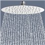 QWORK® Tete de douche Ø 20 cm, pomme de douche réglable 360°, pommeau de douche