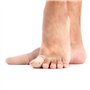 Footful 1 Paire Capuchons de Gros Orteil Protection Découpable en Tissu Doublé de Gel - Taille L