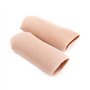 Footful 1 Paire Capuchons de Gros Orteil Protection Découpable en Tissu Doublé de Gel - Taille L