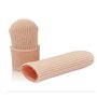 Footful 1 Paire Capuchons de Gros Orteil Protection Découpable en Tissu Doublé de Gel - Taille L