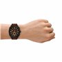 Fossil Montre chronographe pour homme en cuir marron, marron