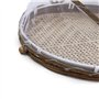 Corbeille à fruits avec moustiquaire en jonc de mer – Plateau de service avec protection anti-mouches, housse de panier de tente