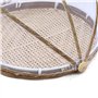 Corbeille à fruits avec moustiquaire en jonc de mer – Plateau de service avec protection anti-mouches, housse de panier de tente