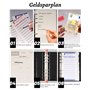 Lot de 89 classeurs à anneaux A6 - En cuir - 6 trous - Pour ordinateur portable - Avec carte budgétaire, calendrier, carte, sac 