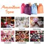 MAOOY 20 Pièces Sacs en Tissu 17x23cm, Sacs Cadeaux, Sacs en Toile de Jute Naturelle, Sacs en Toile de Jute, Sacs en Lin avec Co