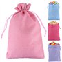 MAOOY 20 Pièces Sacs en Tissu 17x23cm, Sacs Cadeaux, Sacs en Toile de Jute Naturelle, Sacs en Toile de Jute, Sacs en Lin avec Co