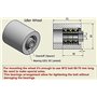 (AL5-19) CNC usiné Roue de Courroie Meuleuse pour Couteaux Meuleuses 130 mm Entraînement 19 mm Tige 75 mm Rail 50 mm…