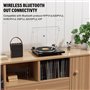 Tourne-disque vinyle avec connectivité Bluetooth, sortie numérique USB, cartouche magnétique et contrepoids réglable, AT-3600L, 