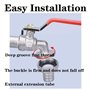 Adaptateur de réservoir 1000L, Adaptateur de Réservoir IBC Connecteur à filetage 1/2", Pour robinet de jardin, Robinet de réserv