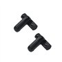 Lokatall Lot de 2 verrous de fenêtre noirs en alliage de zinc pour portes et fenêtres en UPVC/PVC