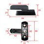 Lokatall Lot de 2 verrous de fenêtre noirs en alliage de zinc pour portes et fenêtres en UPVC/PVC