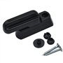 Lokatall Lot de 2 verrous de fenêtre noirs en alliage de zinc pour portes et fenêtres en UPVC/PVC