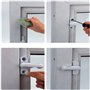 Lokatall Lot de 2 verrous de fenêtre noirs en alliage de zinc pour portes et fenêtres en UPVC/PVC