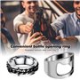 YUENX 6Pcs Anneau Décapsuleur en Metal Bague decapsuleur ouvre Bouteille Tire Bouchon Biere bagues Acier Inoxydable a 2 Styles D