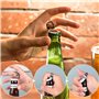 YUENX 6Pcs Anneau Décapsuleur en Metal Bague decapsuleur ouvre Bouteille Tire Bouchon Biere bagues Acier Inoxydable a 2 Styles D