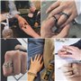 YUENX 6Pcs Anneau Décapsuleur en Metal Bague decapsuleur ouvre Bouteille Tire Bouchon Biere bagues Acier Inoxydable a 2 Styles D