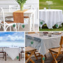 Lot de 4 Poids de Nappe Pinces à Nappes Feuille verte Poids Nappe de Table Exterieur, Pinces Nappes pour Dessus de Table épais, 