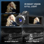 Caméscope vidéo 8K, caméra de vlogging infrarouge 64 MP, zoom 18x, caméscope numérique à écran tactile WiFi pour YouTube avec ca