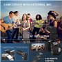 Caméscope vidéo 8K, caméra de vlogging infrarouge 64 MP, zoom 18x, caméscope numérique à écran tactile WiFi pour YouTube avec ca