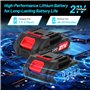 Mini tronçonneuse à batterie 6 pouces, tronçonneuse électrique portable sans fil avec 2 batteries, tronçonneuse essence scie éle